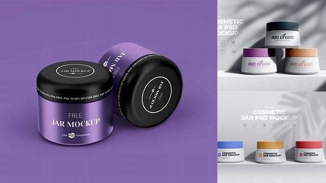 1632+ Matte Cosmetic Jar PSD Mockup Smart Object PSD Template