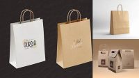 1634+ Kraft Paper Bag With Window Mockup Free For Free Download