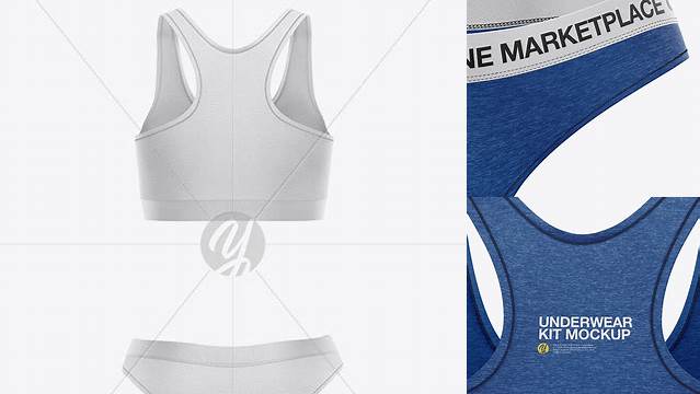 1634+ Women`s Underwear Kit PSD Mockup Back View Versatile Photoshop File