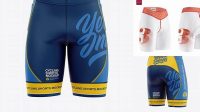 1635+ Men’s Cycling Shorts PSD Mockup Back View Custom Mockup PSD for Free