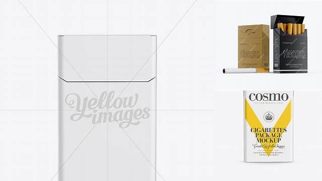 1638+ Flip-top Hard Pack Cigarette Case PSD Mockup Fully Layered Photoshop Freebie