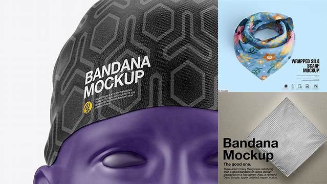 1639+ Bandana Mockup Free PSD Download