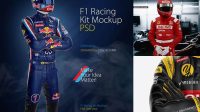 1639+ F1 Racing Kit PSD Mockup Front View Free Mockup Templates