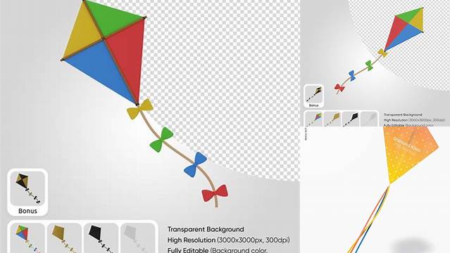 1639+ Kite Mockup Free Mockup PSD