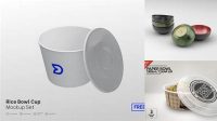 1640+ Rice Bowl Packaging Mockup Download Free PSD