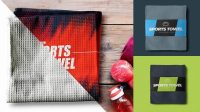 1647+ Sport Towel Mockup Digital Download