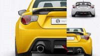 1654+ Toyota GT86 PSD Mockup Back View Advanced Free Graphic Template