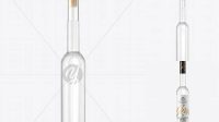 1655+ Clear Glass Grappa Bottle With Cork PSD Mockup Creative Design PSD Free Download