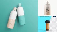 1657+ Cosmetic Matte Bottle PSD Mockup Creative Layered Design File