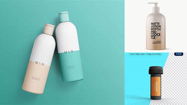 1657+ Cosmetic Matte Bottle PSD Mockup Creative Layered Design File