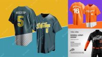 1657+ Mockup Baseball Jersey PSD File Download