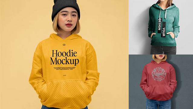 1659+ Women's Hoodie PSD Mockup Advanced Photoshop Design Free