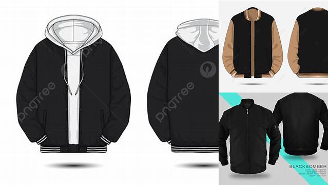 1660+ Mockup Jaket Hitam Editable Design File