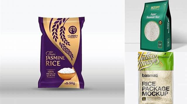 1665+ Bag with Basmati Rice PSD Mockup Smart Object PSD Template