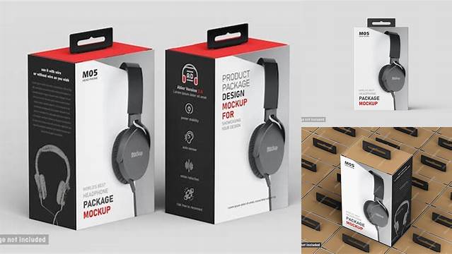 1667+ Headphone Box Mockup Hight Resolution