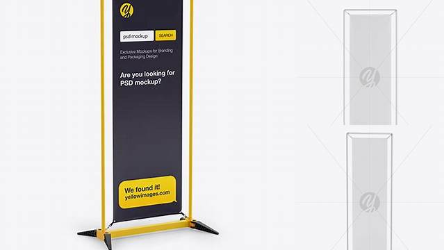 1667+ Matte Vinyl Banner Frame Stand PSD Mockup Premium Quality PSD Freebie