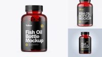 1670+ Matte Fish Oil Bottle PSD Mockup PSD Free Download