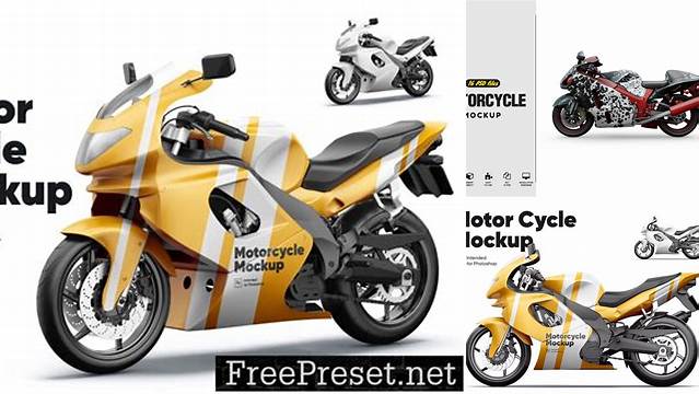 1671+ Motorcycle Mockup Creative Design Resource