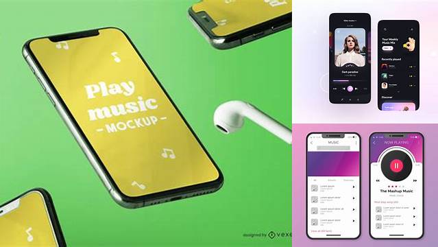 1673+ Apple Music Mockup Free PSD Free Download