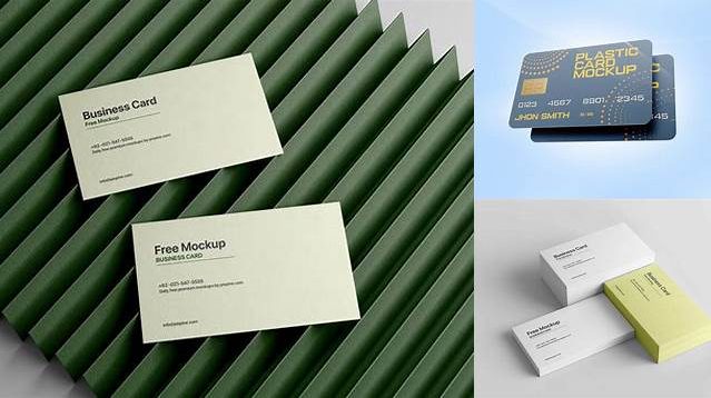 1674+ Two Textured Business Cards PSD Mockup Front View Free Downloadable PSD