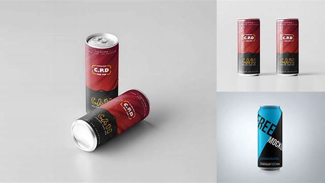 1675+ PET Can with Pink Drink PSD Mockup Smart Layer Mockup Free