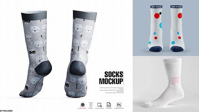 1675+ Sock Mockup Generator Include TIFF