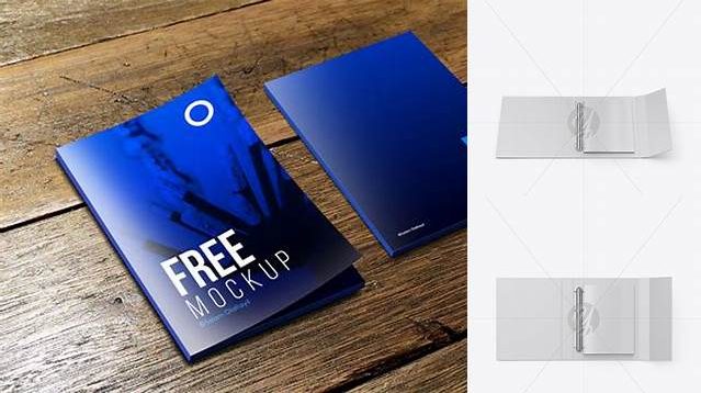 1676+ Matte Folder With Brochure PSD Mockup Top View Versatile Photoshop File