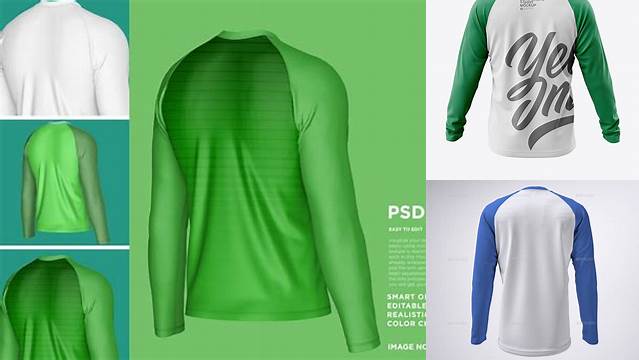 1677+ Raglan Long Sleeve Mockup Free Advanced Editable PSD