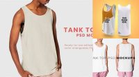 1680+ Tank Top PSD Mockup Back View Editable Design PSD File