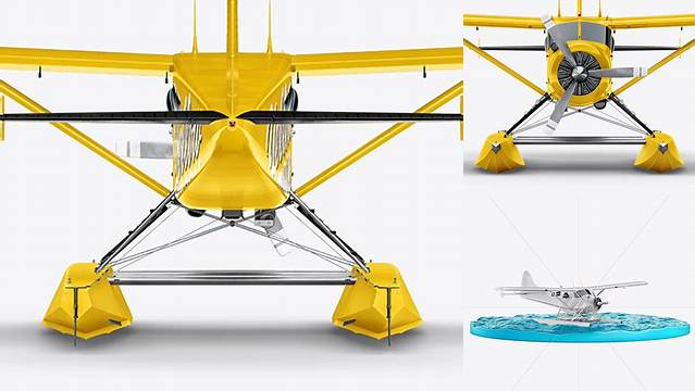 1683+ Seaplane PSD Mockup Back View High Resolution