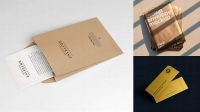 1684+ Kraft Folder with Papers and Envelope PSD Mockup Free PSD