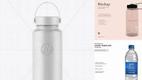 1688+ Matte Wide-Mouth Water Bottle PSD Mockup Smart PNG Image