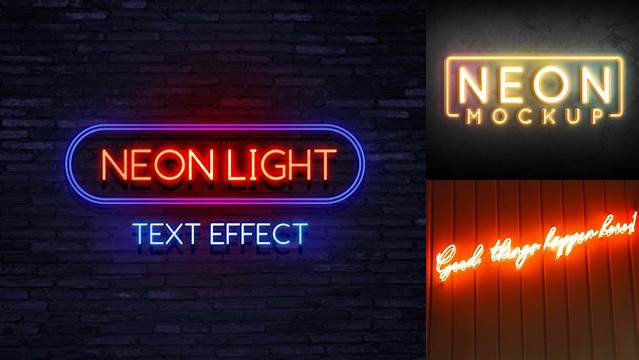 1689+ Neon Sign Mockup For Free Download