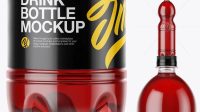 1690+ 1.5L Clear Plastic Red Drink Bottle PSD Mockup Professional Design PSD