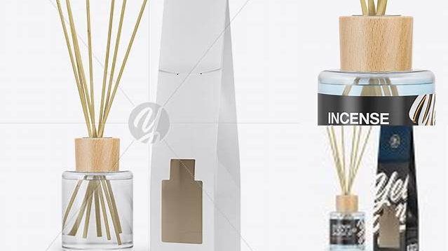 1690+ Aroma Incense Sticks Package Half Side View Advanced and Editable PSD Template Free