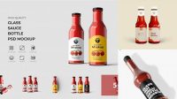 1691+ Chili Sauce Glass Bottle PSD Mockup PSD for Creative Projects