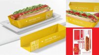 1691+ Hot Dog Packaging Mockup Free Professional Quality PSD Freebie