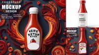 1692+ Ketchup Bottle Mockup Premium Quality Freebie