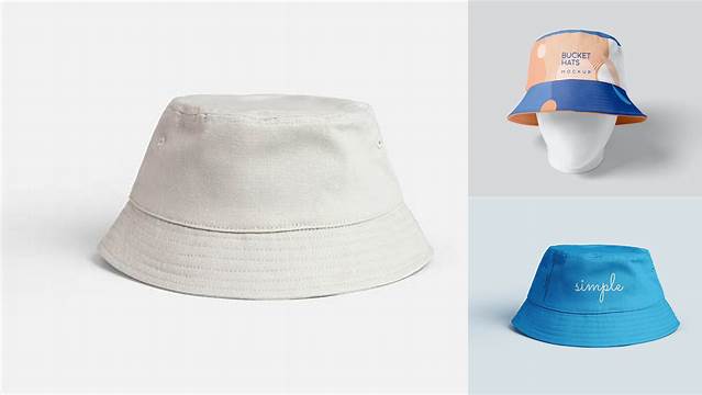 1693+ Bucket Hat PSD Mockup Front View Digital Download