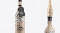 1697+ Wine Bottle in Kraft Paper Wrap Easy-to-Edit Photoshop Freebie