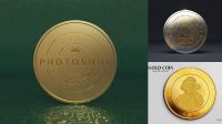 1698+ Gold Coin Mockup Psd Free For Free Download