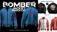 1699+ Mockup Bomber Creative PSD Resources