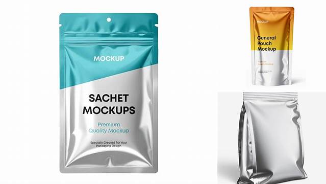 1701+ Metallic Pouch PSD Mockup Premium Design Freebie