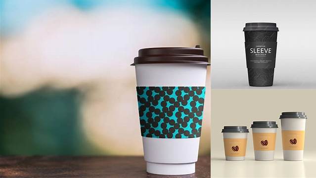 1702+ Cup Sleeve Mockups Free PSD