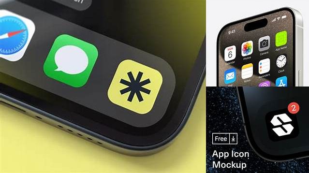 1705+ Iphone App Icon Mockup Easy Editable