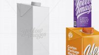 1707+ 1L Carton Box PSD Mockup 45° Half-Side View High-Resolution Graphic