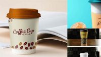 1707+ Small Paper Coffee Cup PSD Mockup Elegant and Versatile PSD Resource