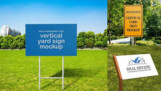 1707+ Yard Sign Mockup Psd Easy to Use PSD