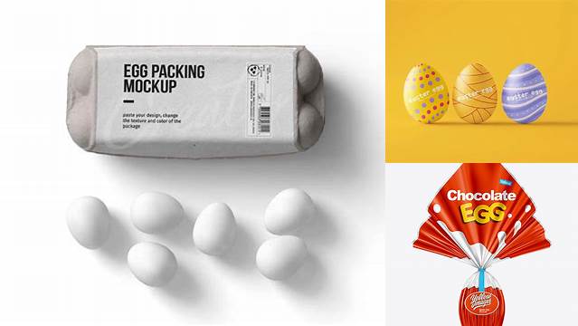 1708+ Glossy Chocolate Egg Pack PSD Mockup Professional PSD Mockup