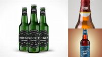 1711+ Green Plastic Beer Bottle PSD Mockup Download Free Editable PSD Template